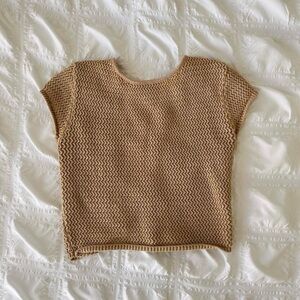 Reformation Beige Knit Top